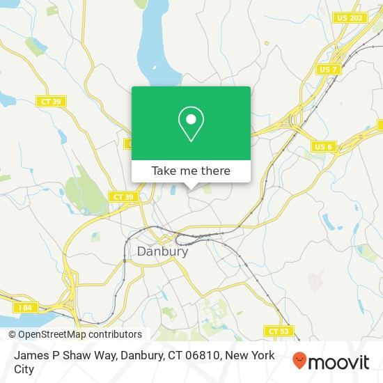 Mapa de James P Shaw Way, Danbury, CT 06810