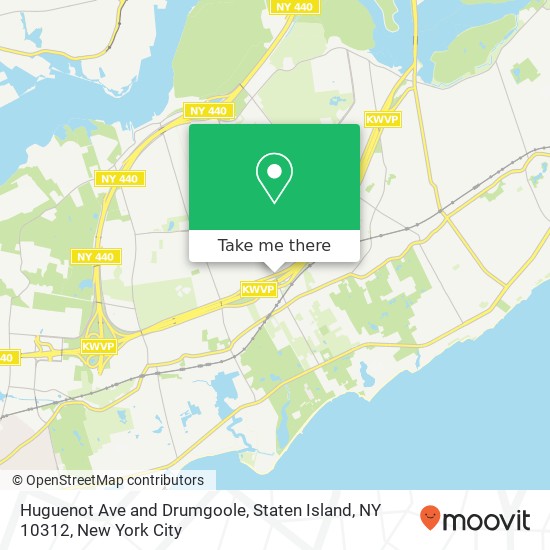 Mapa de Huguenot Ave and Drumgoole, Staten Island, NY 10312