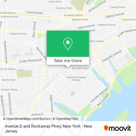 Avenue D and Rockaway Pkwy map