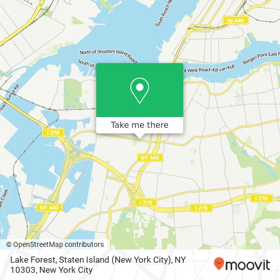Lake Forest, Staten Island (New York City), NY 10303 map