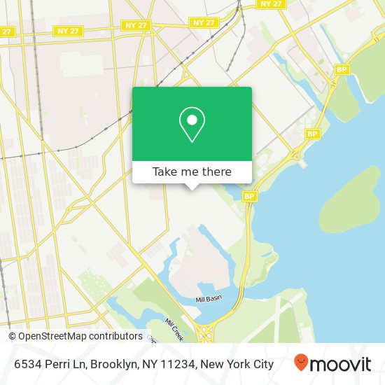 Mapa de 6534 Perri Ln, Brooklyn, NY 11234