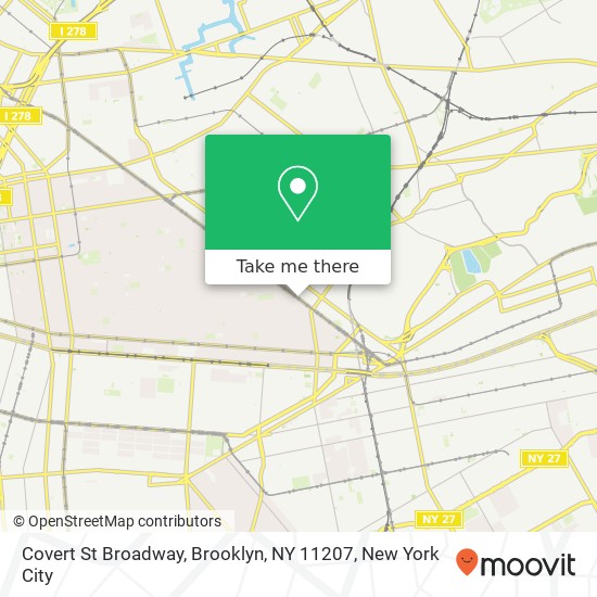 Covert St Broadway, Brooklyn, NY 11207 map