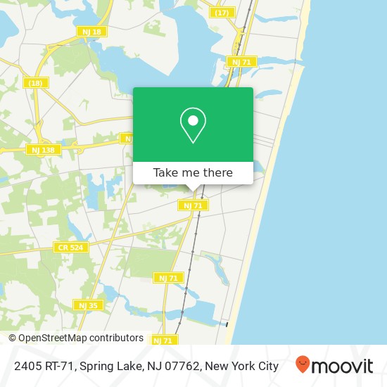Mapa de 2405 RT-71, Spring Lake, NJ 07762