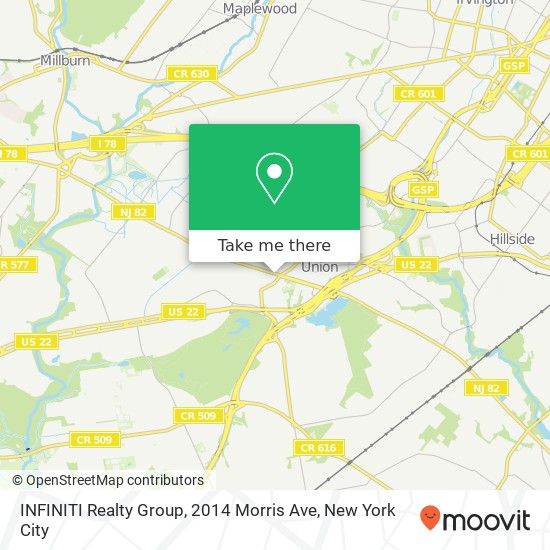 Mapa de INFINITI Realty Group, 2014 Morris Ave