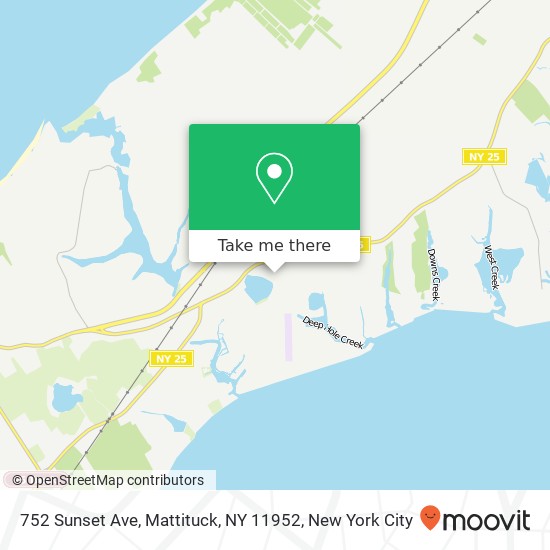 Mapa de 752 Sunset Ave, Mattituck, NY 11952