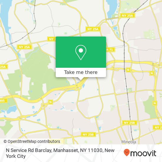 Mapa de N Service Rd Barclay, Manhasset, NY 11030
