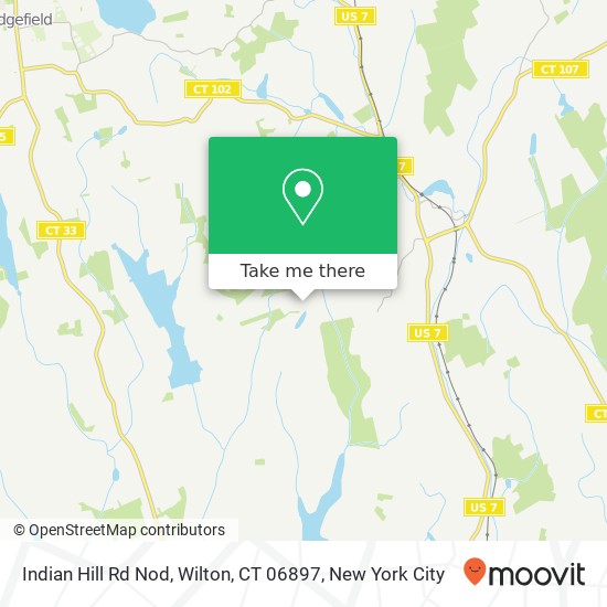 Mapa de Indian Hill Rd Nod, Wilton, CT 06897