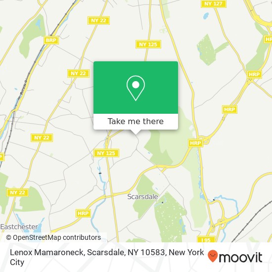 Mapa de Lenox Mamaroneck, Scarsdale, NY 10583