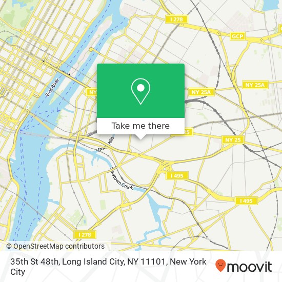 Mapa de 35th St 48th, Long Island City, NY 11101