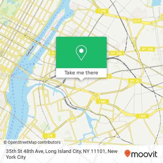 Mapa de 35th St 48th Ave, Long Island City, NY 11101