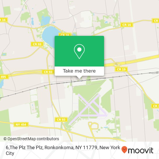 Mapa de 6,The Plz The Plz, Ronkonkoma, NY 11779