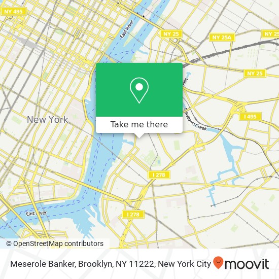 Meserole Banker, Brooklyn, NY 11222 map