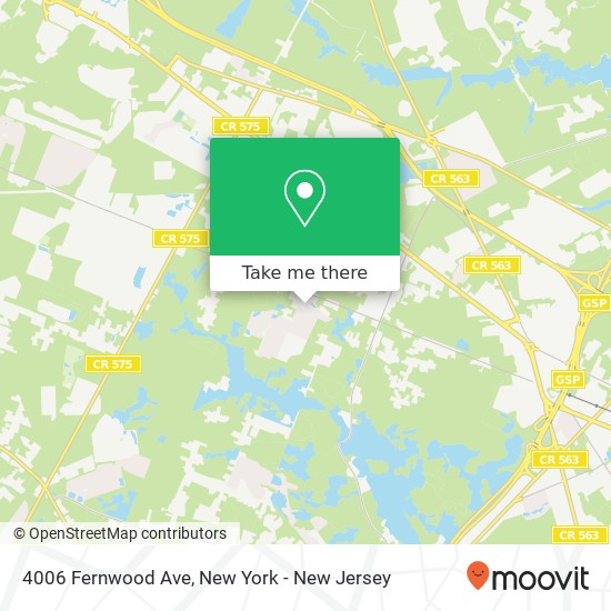 Mapa de 4006 Fernwood Ave, Egg Harbor Twp, NJ 08234