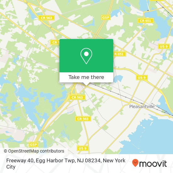 Mapa de Freeway 40, Egg Harbor Twp, NJ 08234