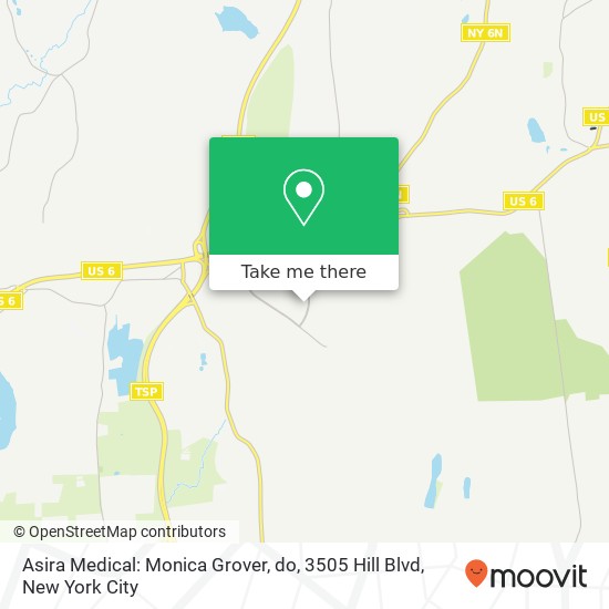 Mapa de Asira Medical: Monica Grover, do, 3505 Hill Blvd