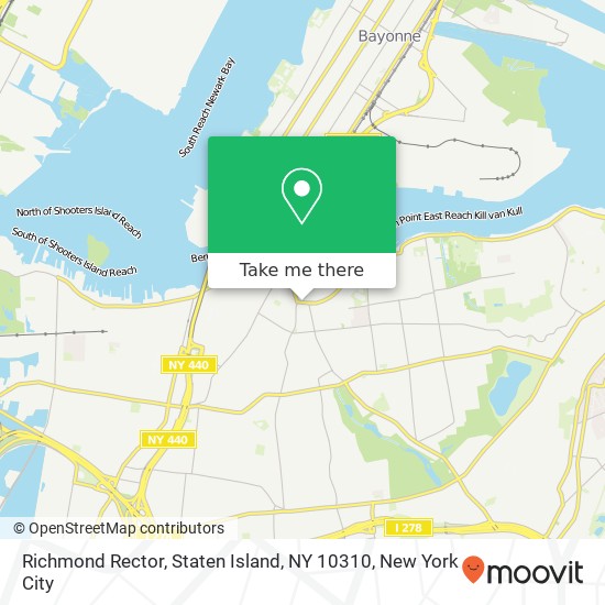 Mapa de Richmond Rector, Staten Island, NY 10310