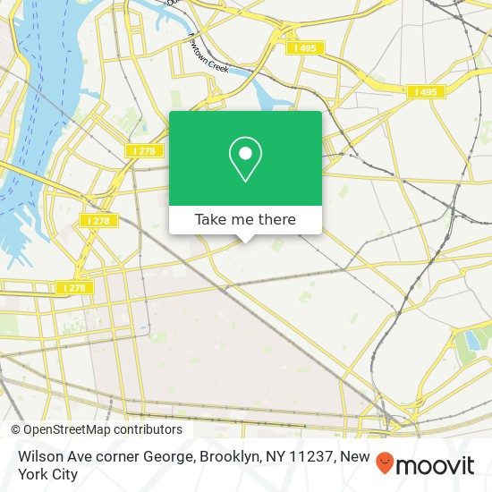 Mapa de Wilson Ave corner George, Brooklyn, NY 11237