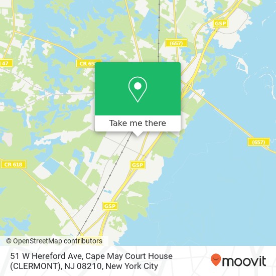 51 W Hereford Ave, Cape May Court House (CLERMONT), NJ 08210 map