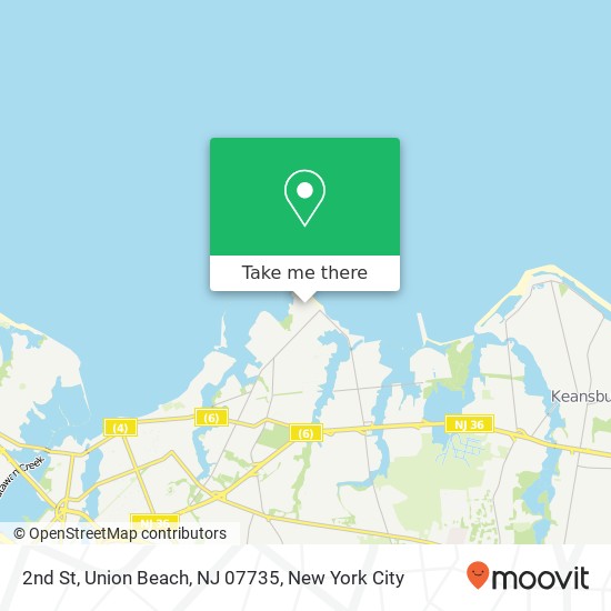 2nd St, Union Beach, NJ 07735 map