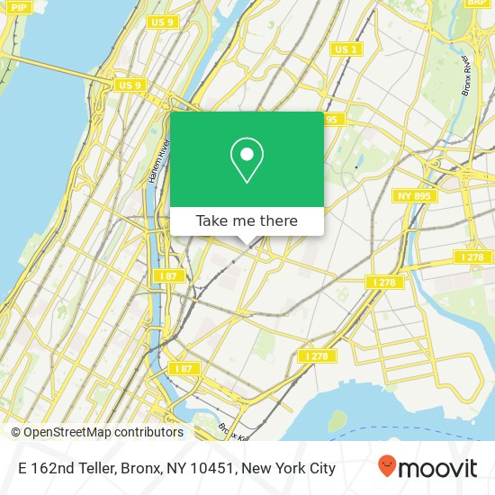 Mapa de E 162nd Teller, Bronx, NY 10451