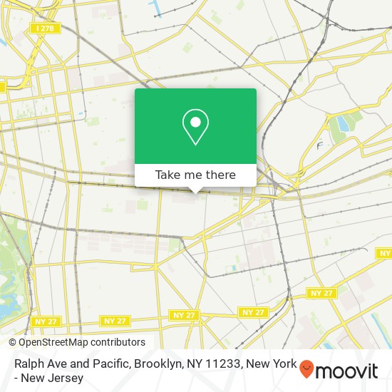 Mapa de Ralph Ave and Pacific, Brooklyn, NY 11233