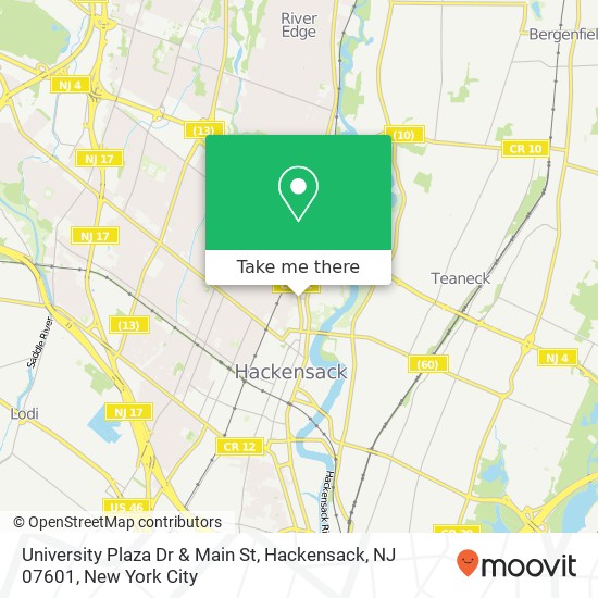 University Plaza Dr & Main St, Hackensack, NJ 07601 map