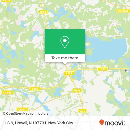 Mapa de US-9, Howell, NJ 07731