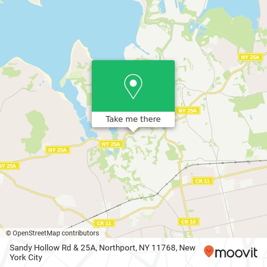 Mapa de Sandy Hollow Rd & 25A, Northport, NY 11768