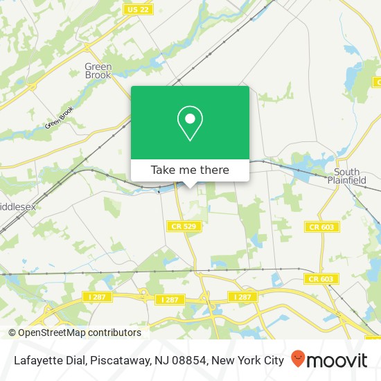 Mapa de Lafayette Dial, Piscataway, NJ 08854