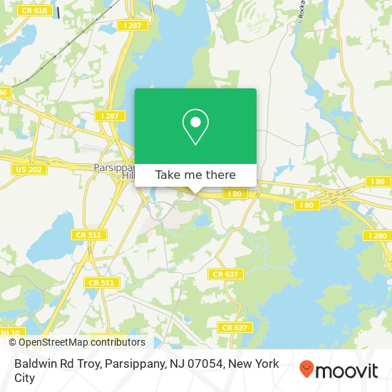 Baldwin Rd Troy, Parsippany, NJ 07054 map