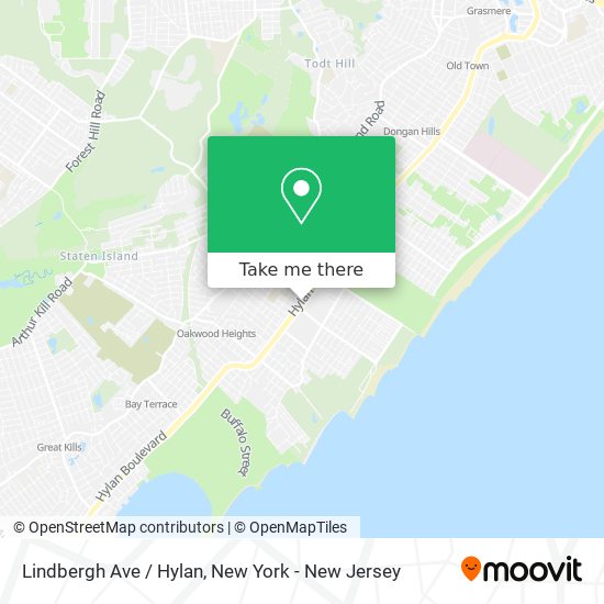 Lindbergh Ave / Hylan map