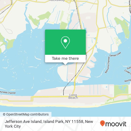 Mapa de Jefferson Ave Island, Island Park, NY 11558