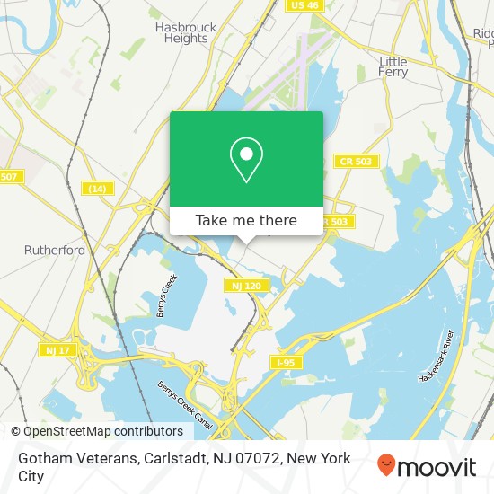 Mapa de Gotham Veterans, Carlstadt, NJ 07072