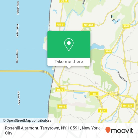 Mapa de Rosehill Altamont, Tarrytown, NY 10591