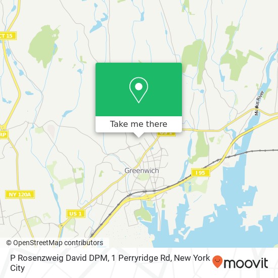 Mapa de P Rosenzweig David DPM, 1 Perryridge Rd