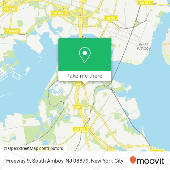 Mapa de Freeway 9, South Amboy, NJ 08879