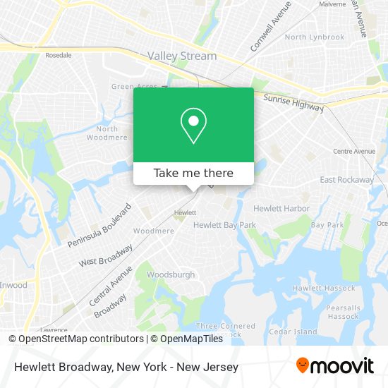 Hewlett Broadway map