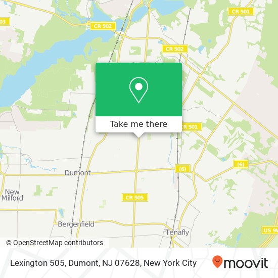 Mapa de Lexington 505, Dumont, NJ 07628