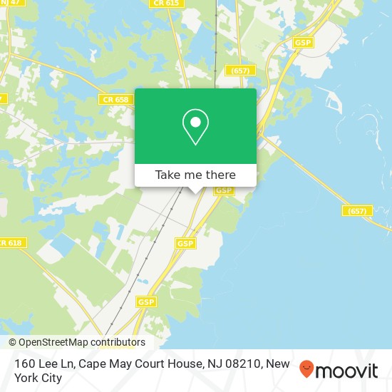 160 Lee Ln, Cape May Court House, NJ 08210 map