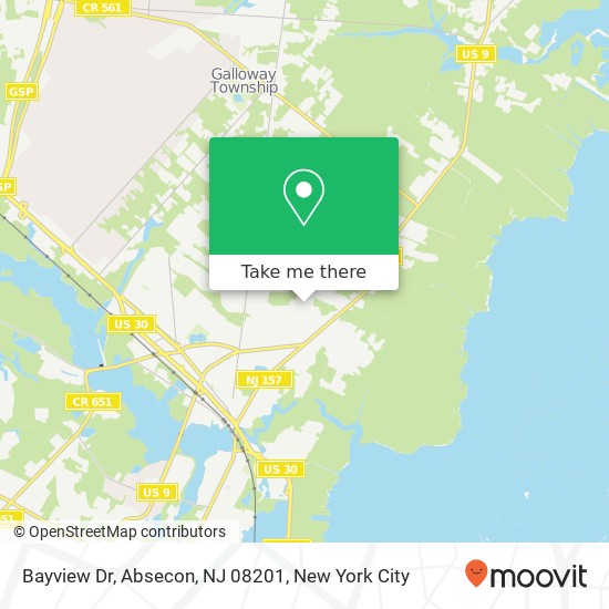 Mapa de Bayview Dr, Absecon, NJ 08201