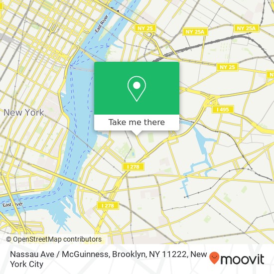 Nassau Ave / McGuinness, Brooklyn, NY 11222 map
