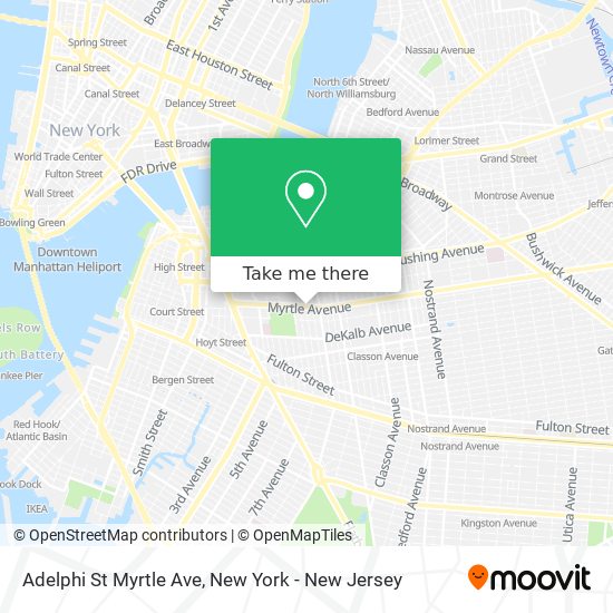 Mapa de Adelphi St Myrtle Ave