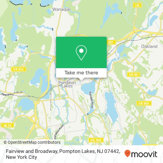 Mapa de Fairview and Broadway, Pompton Lakes, NJ 07442