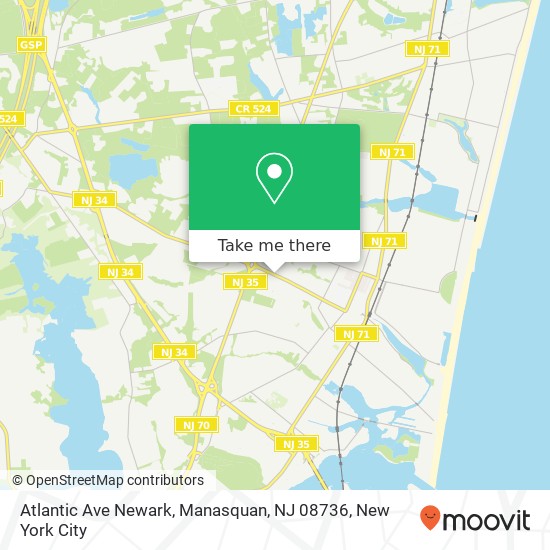 Atlantic Ave Newark, Manasquan, NJ 08736 map