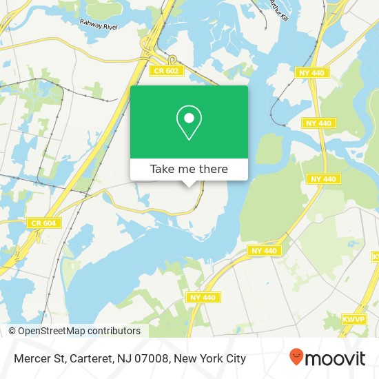 Mapa de Mercer St, Carteret, NJ 07008