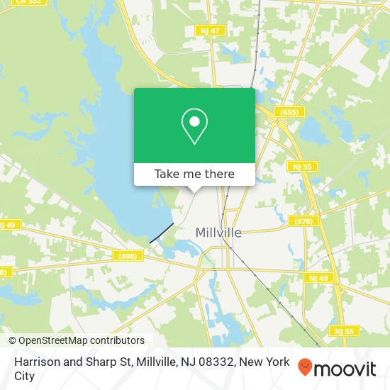 Harrison and Sharp St, Millville, NJ 08332 map