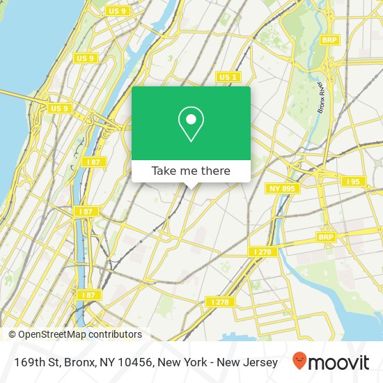Mapa de 169th St, Bronx, NY 10456