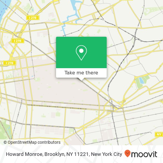 Mapa de Howard Monroe, Brooklyn, NY 11221