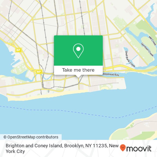 Mapa de Brighton and Coney Island, Brooklyn, NY 11235