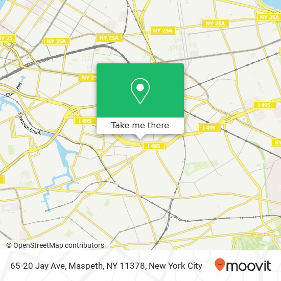 Mapa de 65-20 Jay Ave, Maspeth, NY 11378